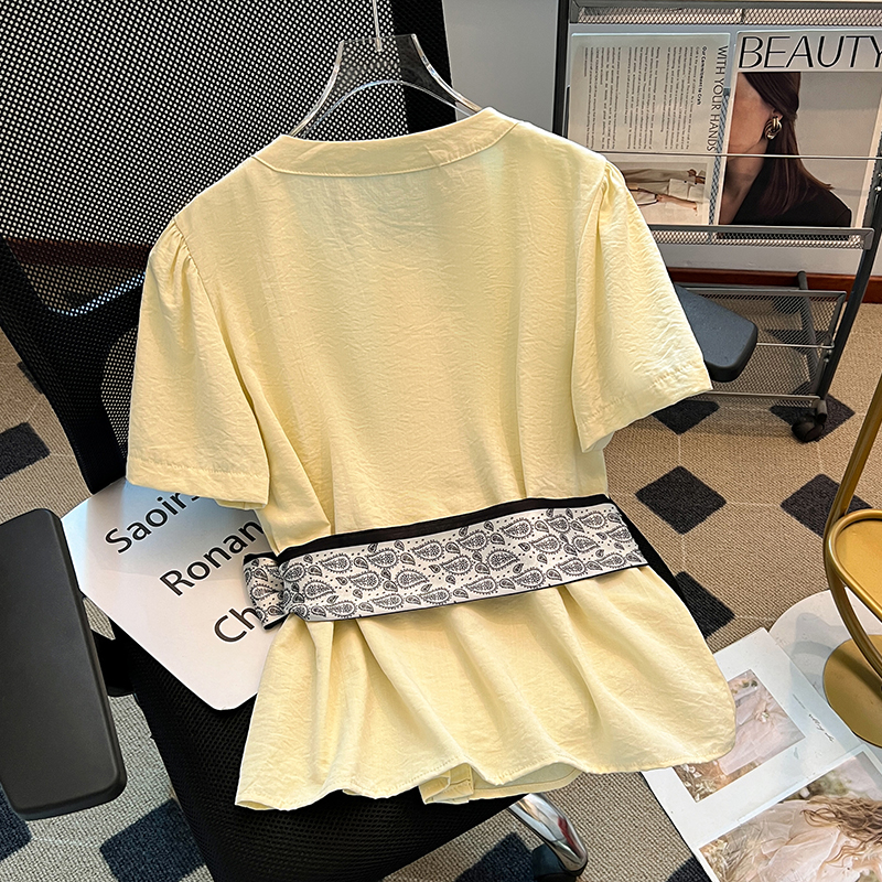 Summer sleeveless tops simple pure shirt for women