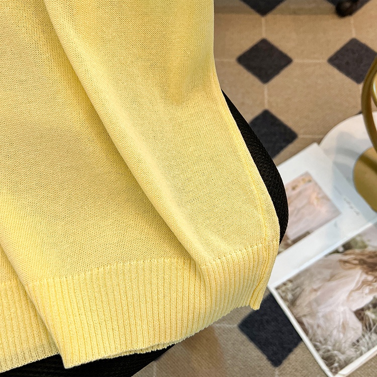 With scarves buckle sweater Korean style tops for women