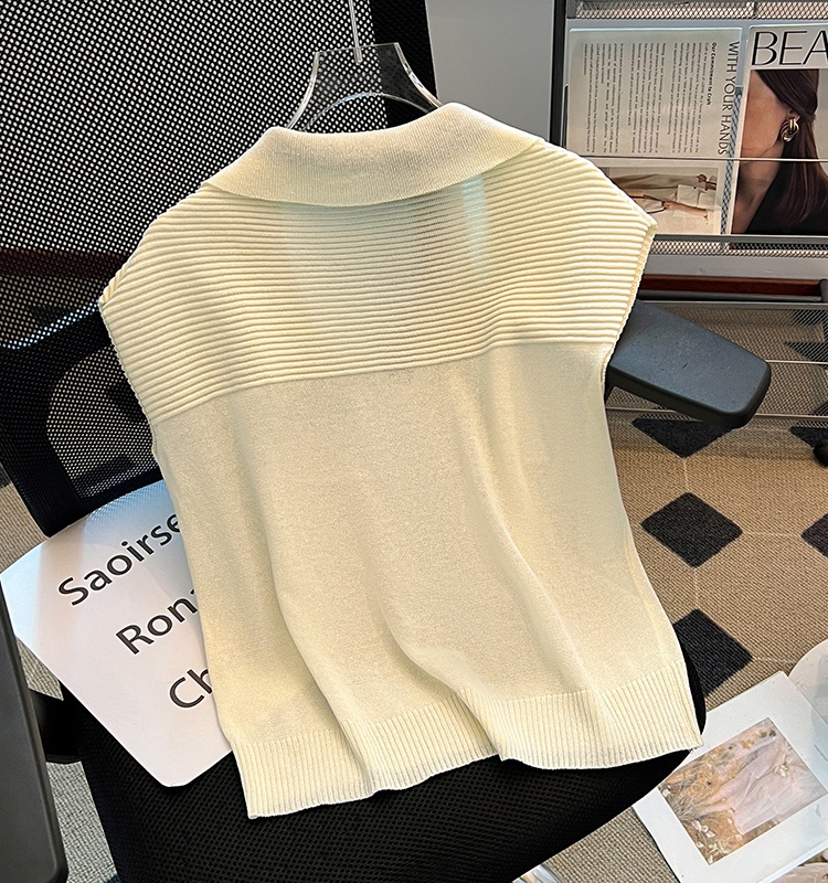 With scarves buckle sweater Korean style tops for women