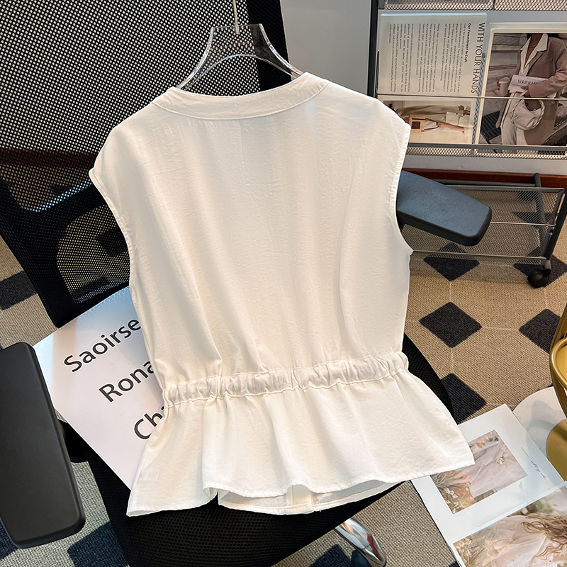 Sleeveless all-match tops summer fashion shirt for women