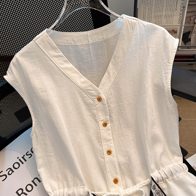 Sleeveless all-match tops summer fashion shirt for women