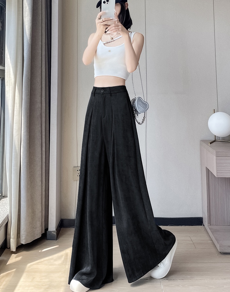 Straight satin pants Casual suit pants for women