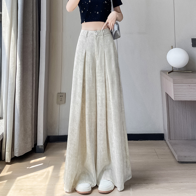 Straight satin pants Casual suit pants for women