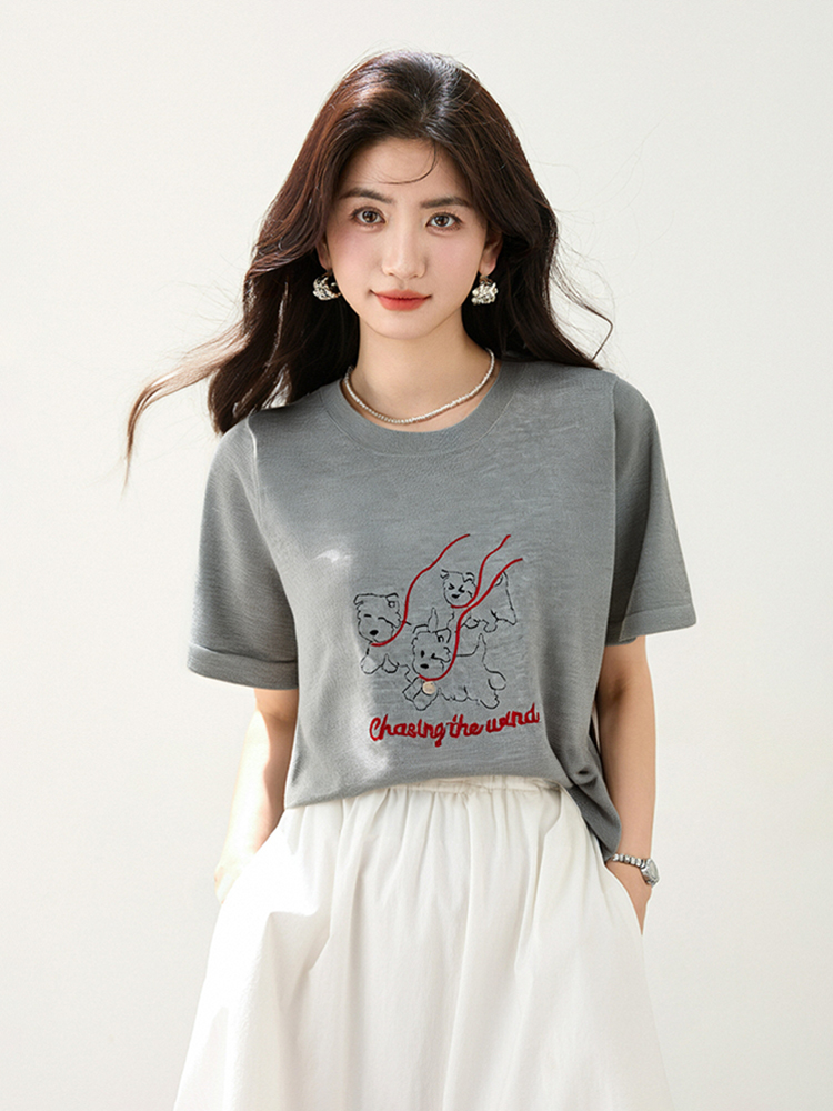 Loose slim niche T-shirt summer Korean style short sleeve tops