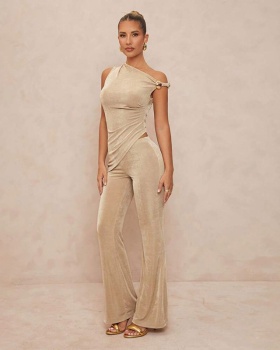 Package hip long pants micro speaker tops a set for women