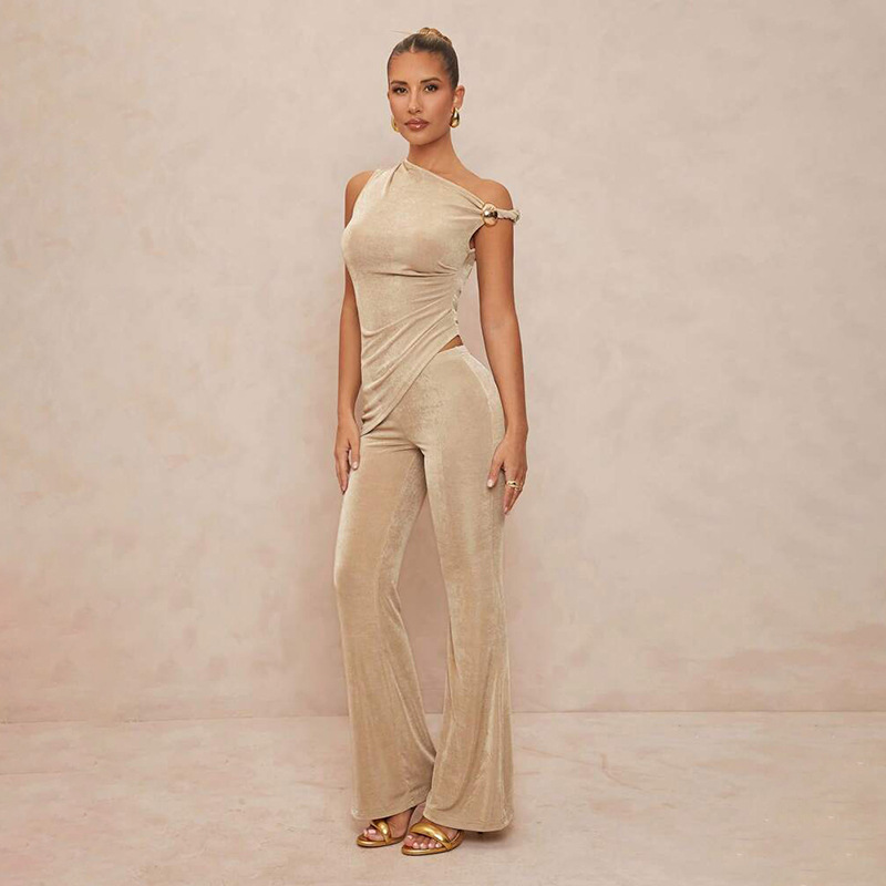 Package hip long pants micro speaker tops a set for women