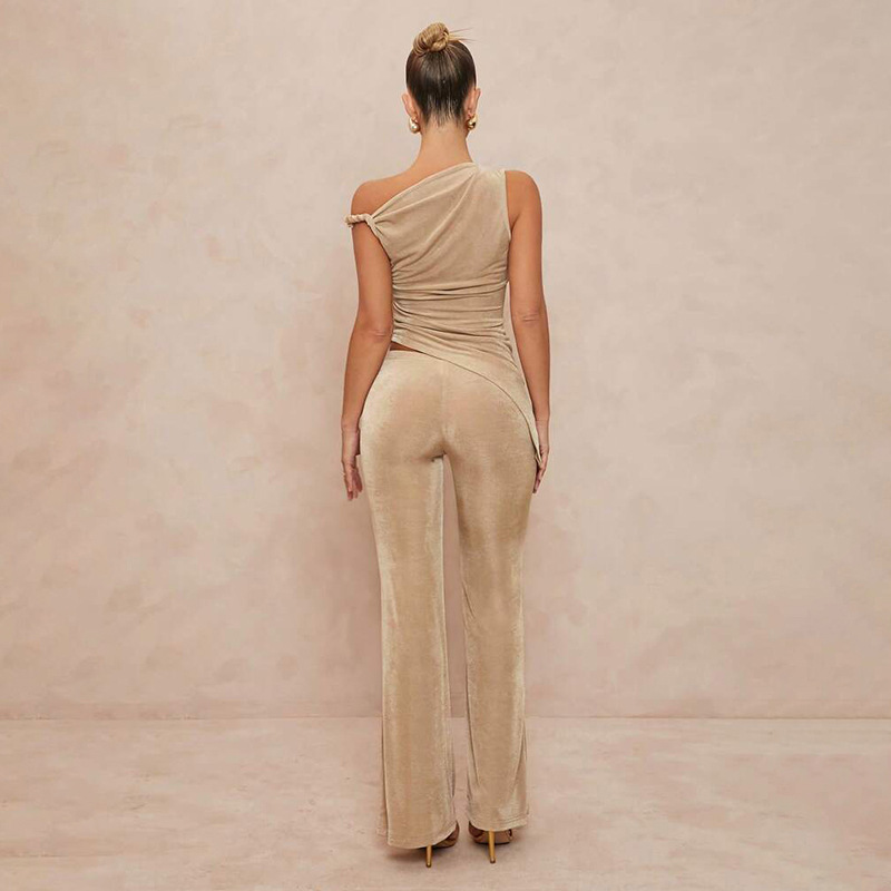 Package hip long pants micro speaker tops a set for women