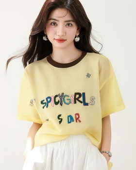 Casual fashion tops letters summer T-shirt for women