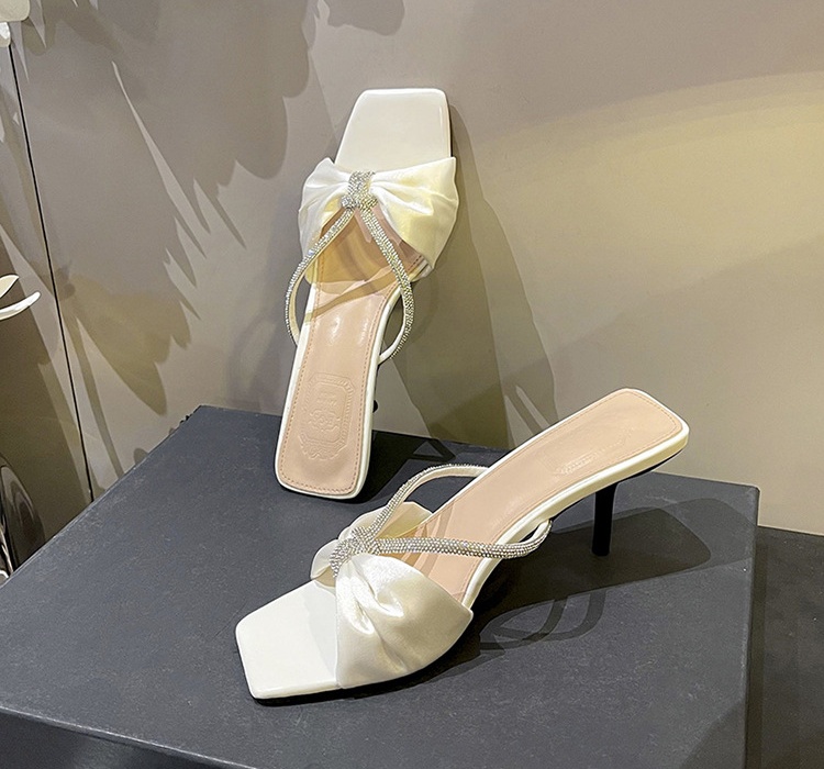 European style slippers high-heeled shoes for women