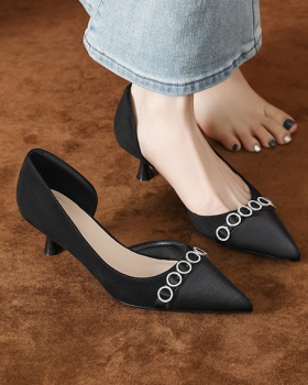 Commuting France style high-heeled shoes splice shoes