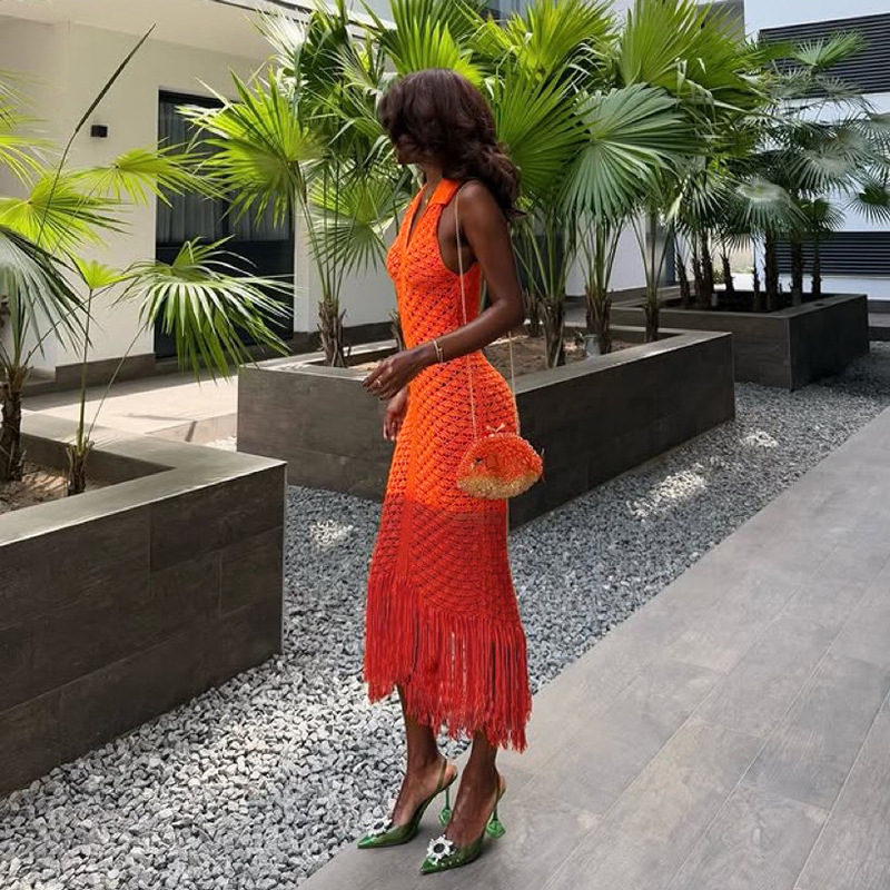 Summer spicegirl long dress perspective dress for women