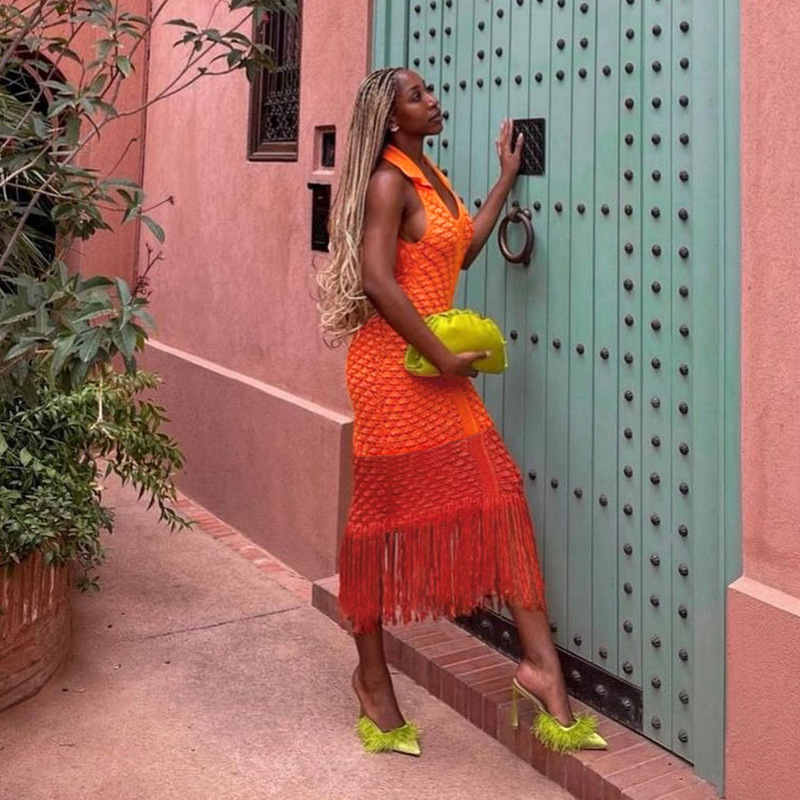 Summer spicegirl long dress perspective dress for women