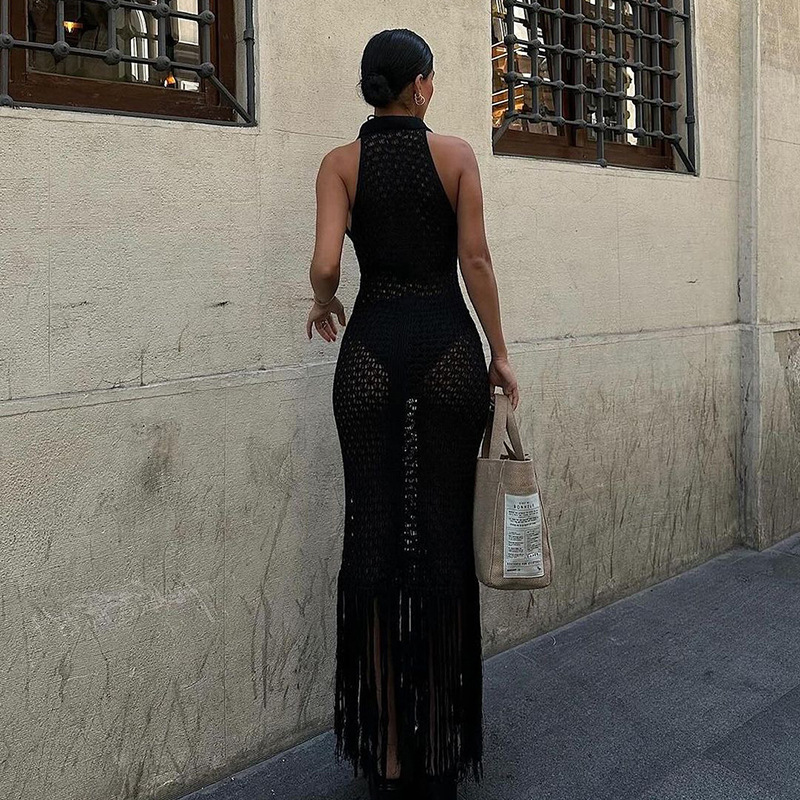 Summer spicegirl long dress perspective dress for women