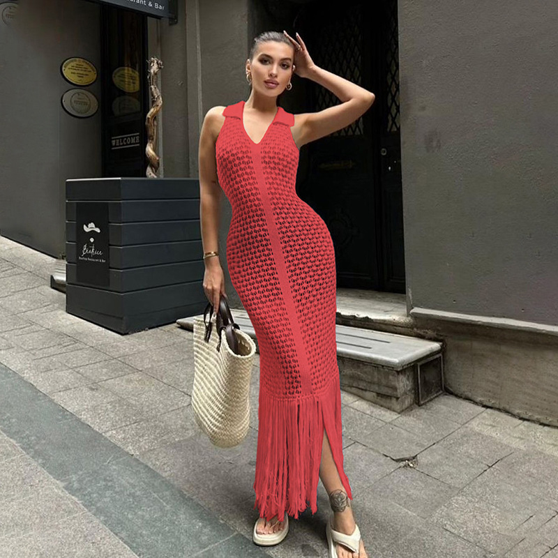 Summer spicegirl long dress perspective dress for women