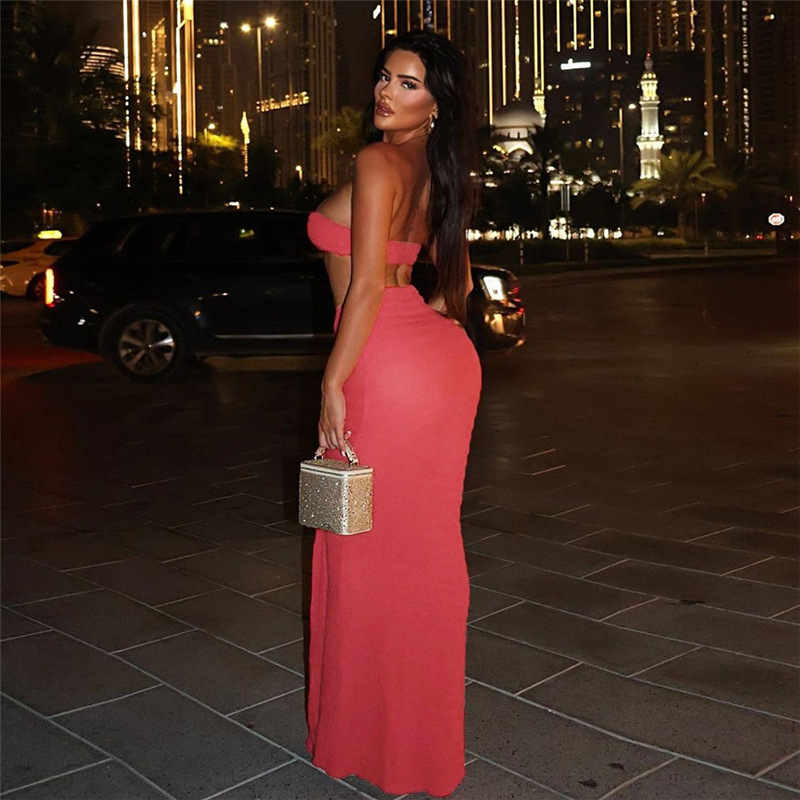 Slim fashion long skirt summer vest a set for women