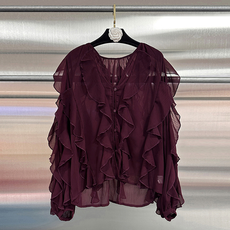 Slim European style shirt summer tops