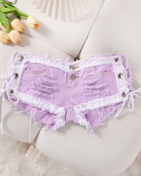 Holes nightclub shorts sexy short jeans for women