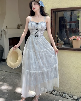 Sling vacation dress summer long dress for women