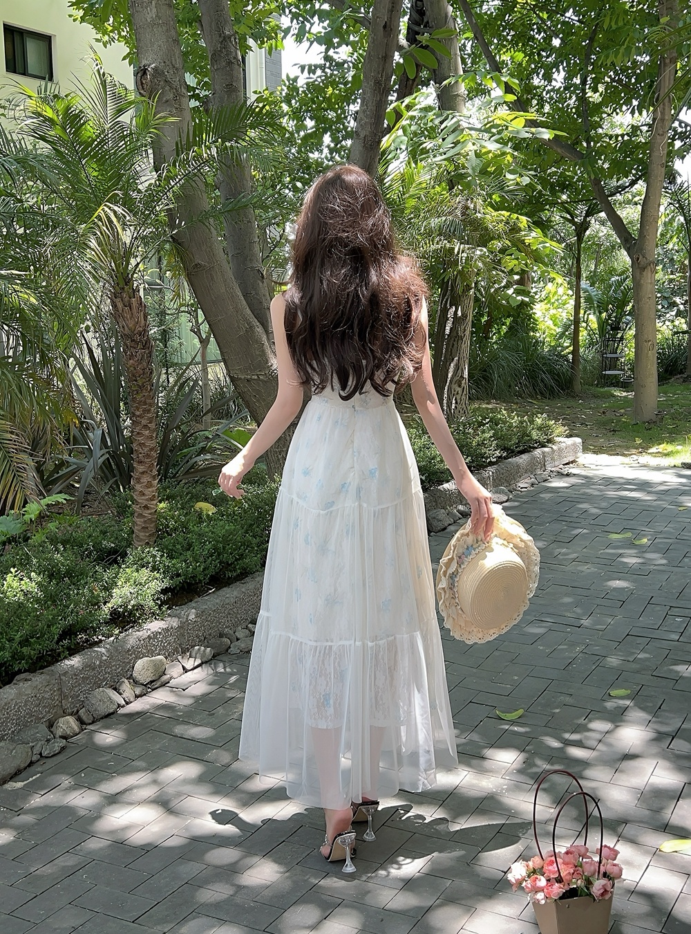 Sling vacation dress summer long dress for women