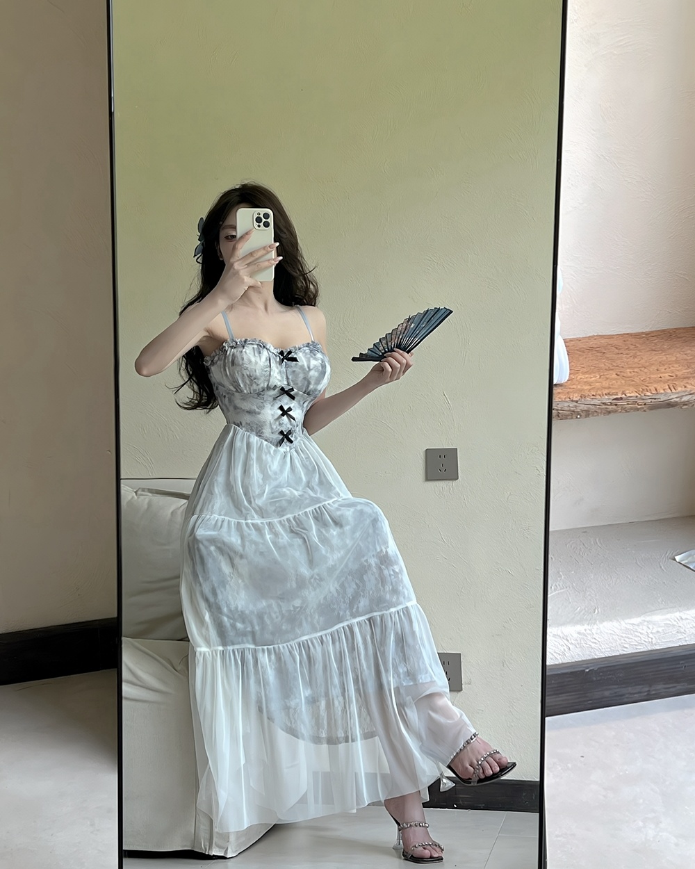 Sling vacation dress summer long dress for women