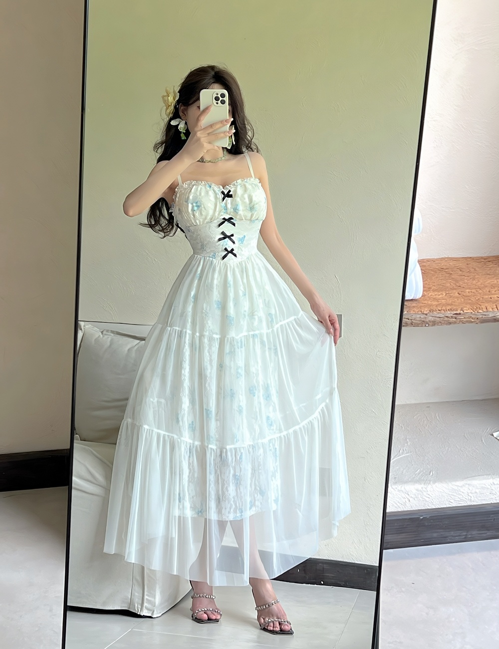 Sling vacation dress summer long dress for women