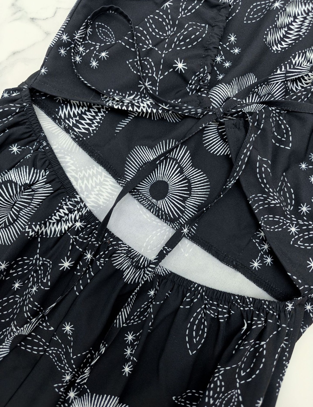 Printing elegant strapless halter vacation dress for women