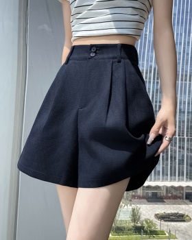 Cotton linen shorts A-line business suit for women