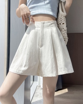Cotton linen A-line business suit summer slim shorts