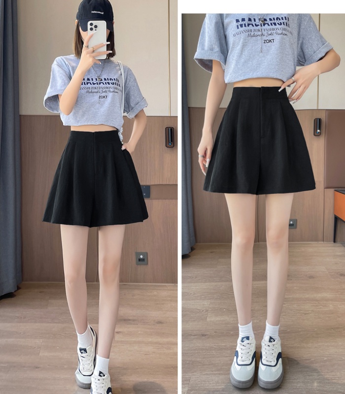 Cotton linen A-line business suit summer slim shorts