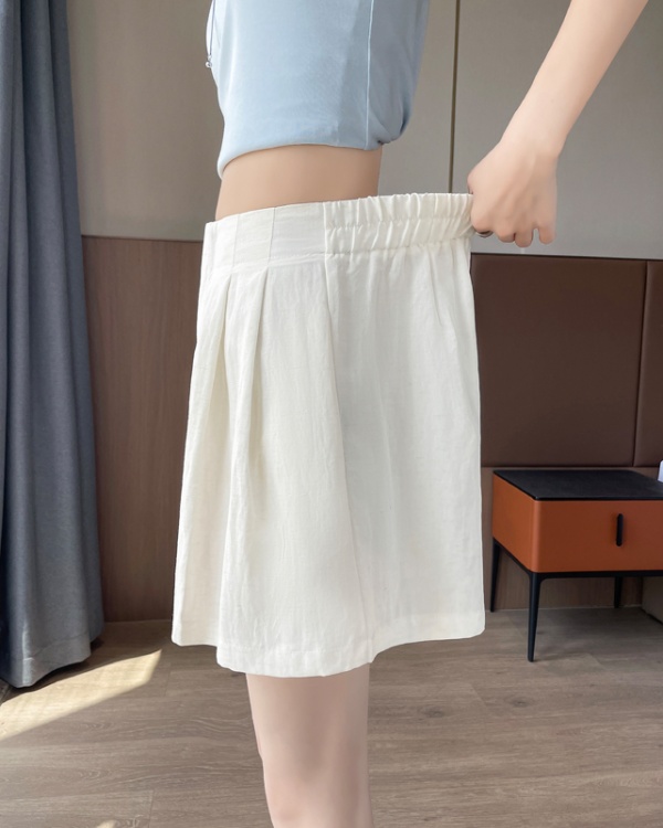 Cotton linen A-line business suit summer slim shorts