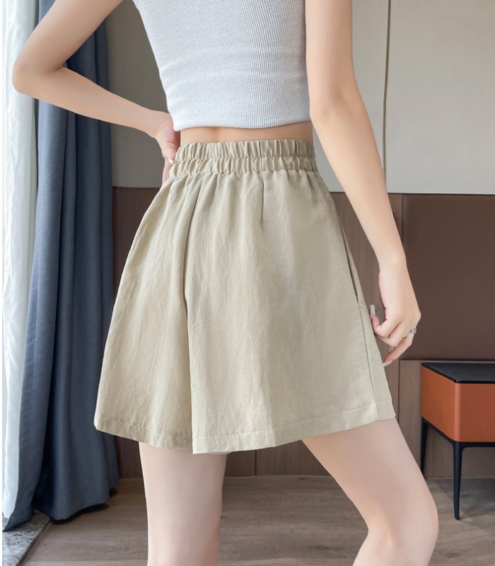 Cotton linen A-line business suit summer slim shorts