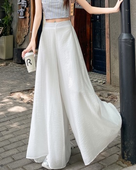 Summer lazy culottes ice silk pants for women