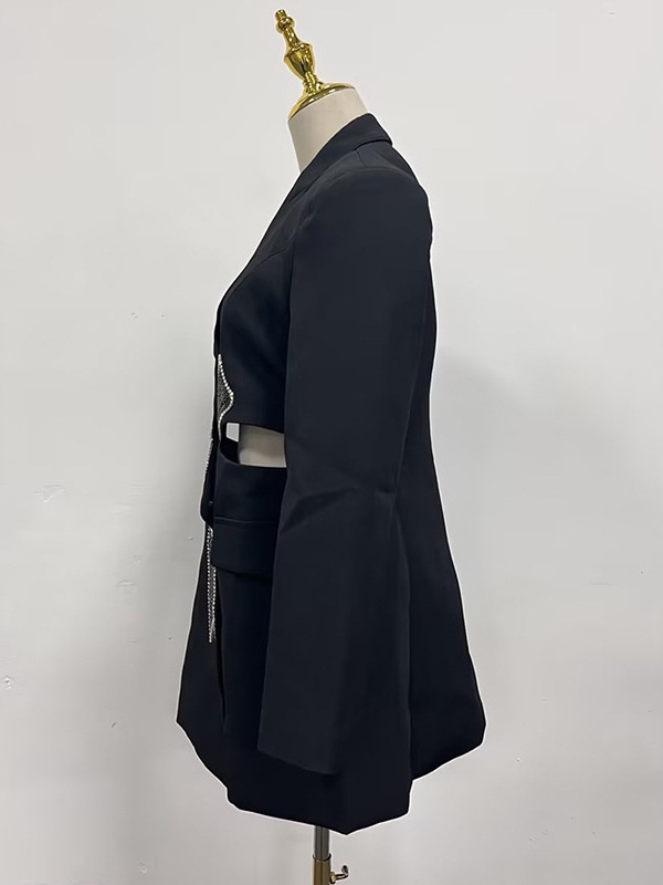 Niche hollow summer bow business suit for women