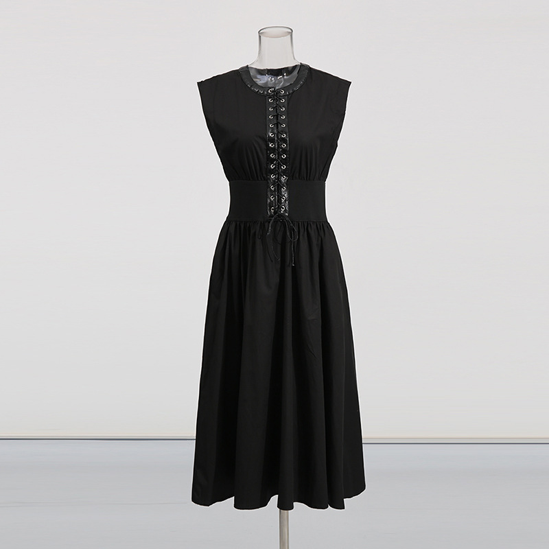 Sleeveless slim dress summer temperament long dress