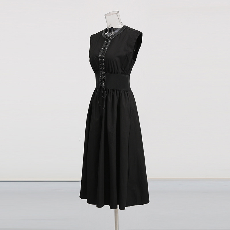 Sleeveless slim dress summer temperament long dress