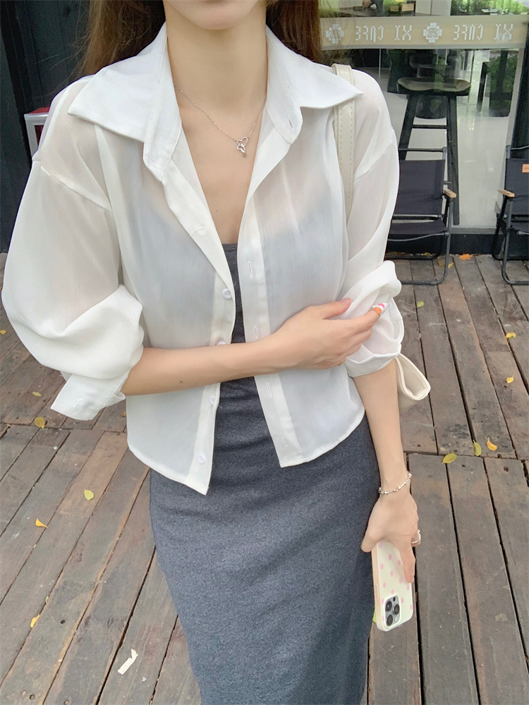 Outside the ride thin back bandage smock ice silk sunscreen coat