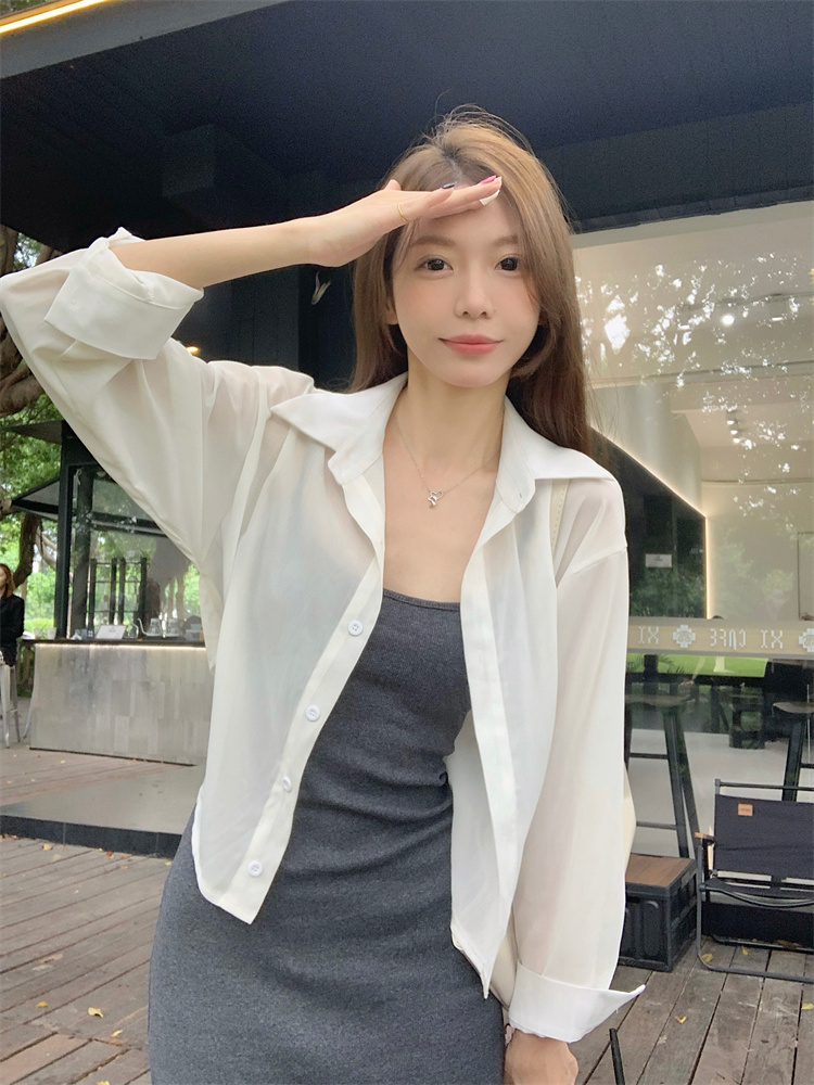 Outside the ride thin back bandage smock ice silk sunscreen coat