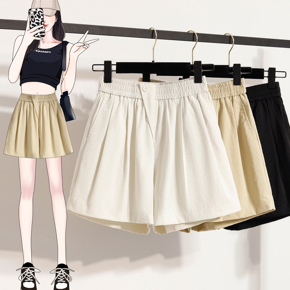 Large yard Casual slim all-match high waist shorts for women