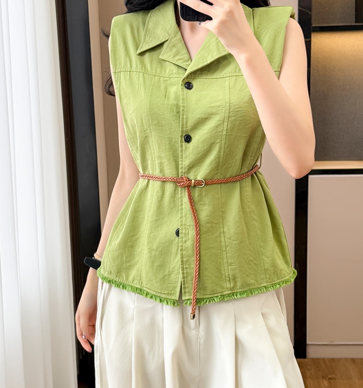 Shoulder pads shirt business suit for women
