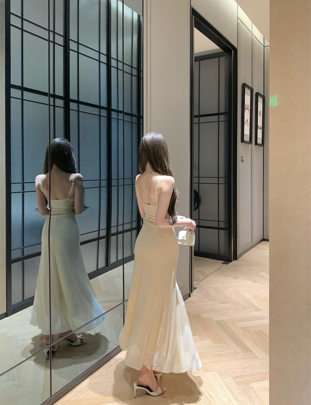 Sling flowers summer slim dress