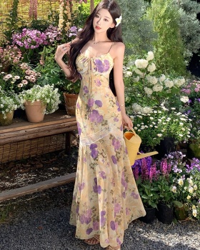 Package hip summer long dress lace floral dress
