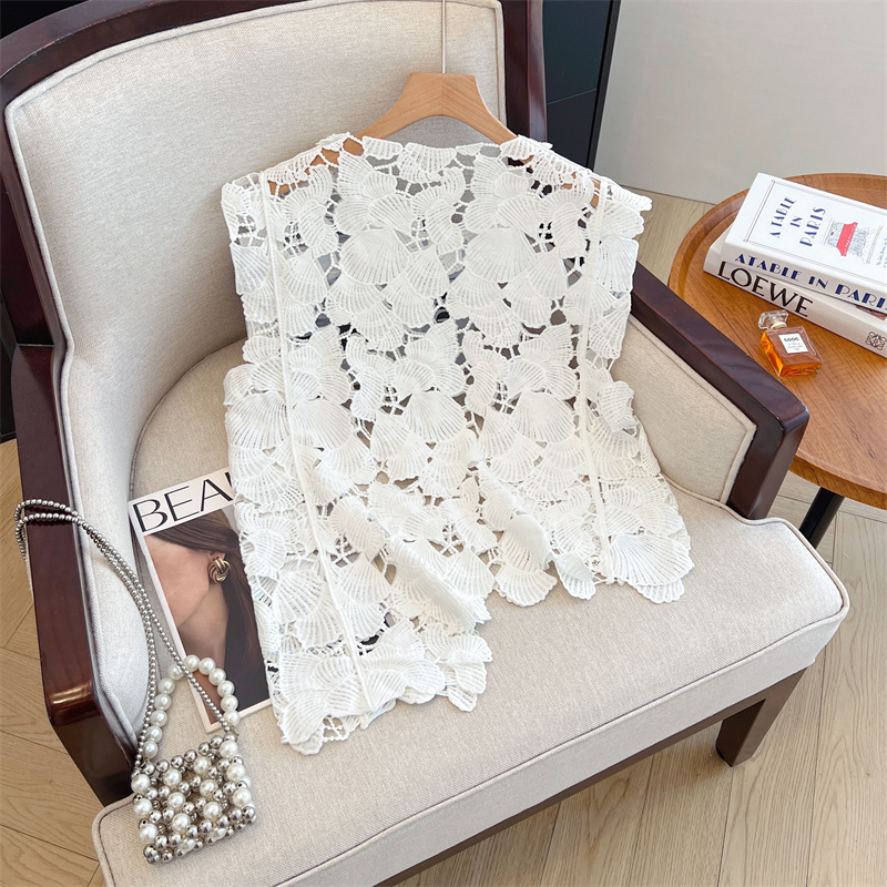 Hollow crochet tops summer large yard waistcoat for women