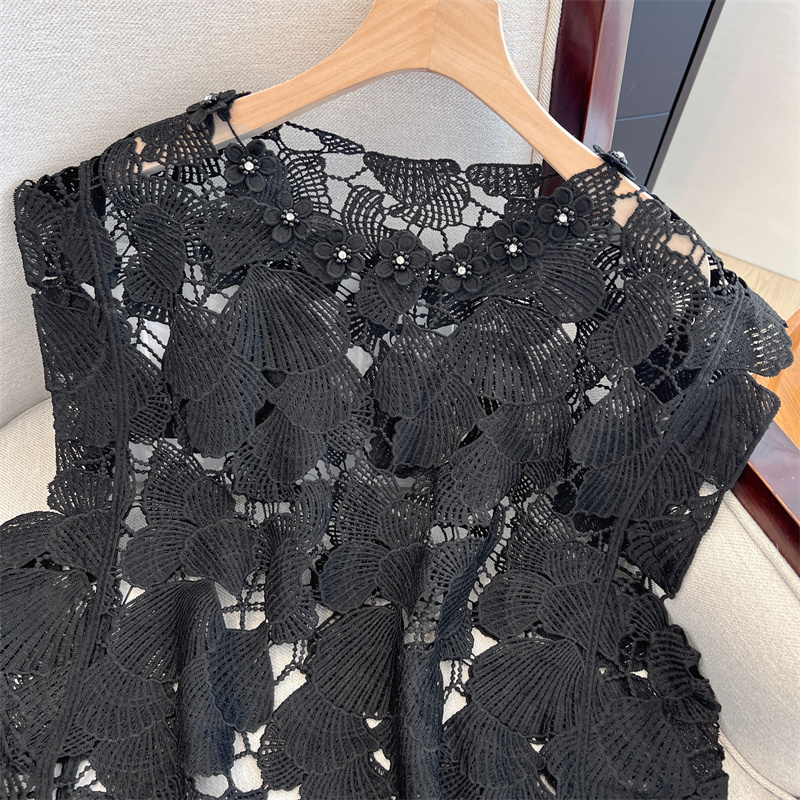 Hollow crochet tops summer large yard waistcoat for women