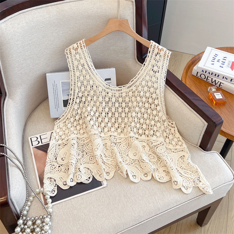 Crochet hollow smock large yard small shirt for women