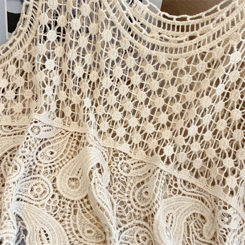 Crochet hollow smock large yard small shirt for women