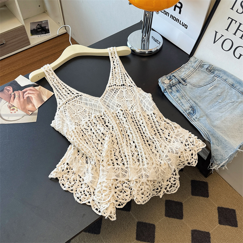 Hollow summer sling Bohemian style vest for women