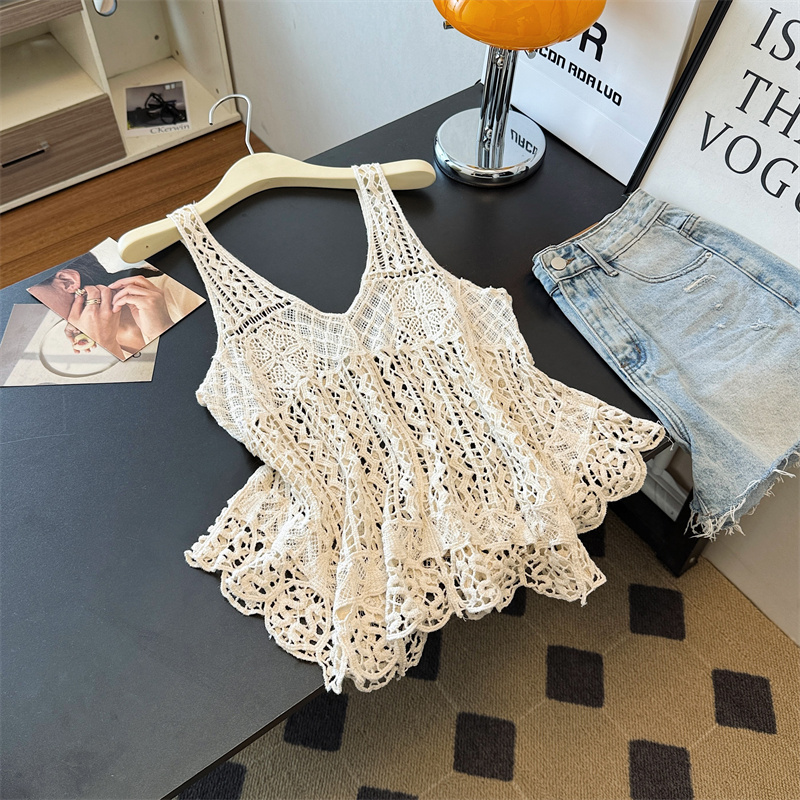 Hollow summer sling Bohemian style vest for women