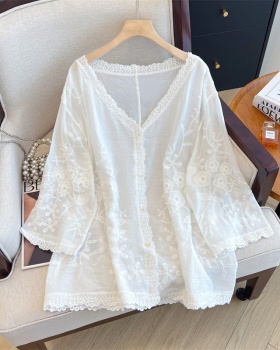 Large yard cardigan embroidery coat for women