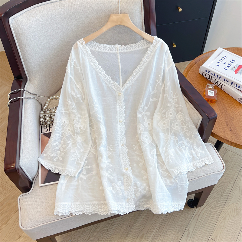 Large yard cardigan embroidery coat for women