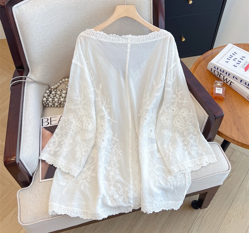 Large yard cardigan embroidery coat for women
